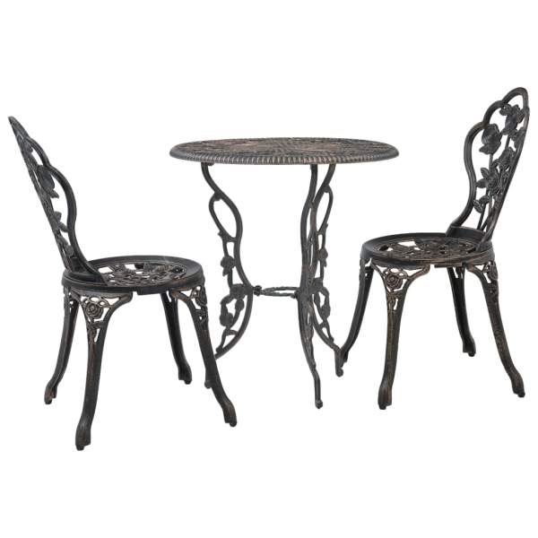  3-tlg. Bistro-Set Aluminiumguss