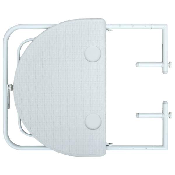  Balkon-Hängetisch Weiß 60x64x83,5 cm Kunststoff Rattan-Optik