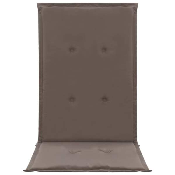  Gartenstuhlauflagen für Hochlehner 4Stk. Taupe 120x50x3cm Stoff