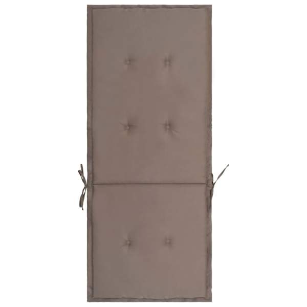  Gartenstuhlauflagen für Hochlehner 4Stk. Taupe 120x50x3cm Stoff