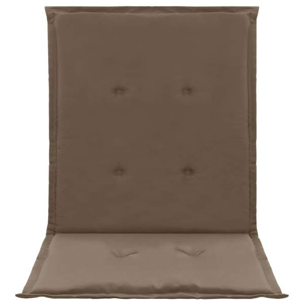  Gartenstuhlauflagen für Niedriglehner 2 Stk. Taupe 100x50x3 cm