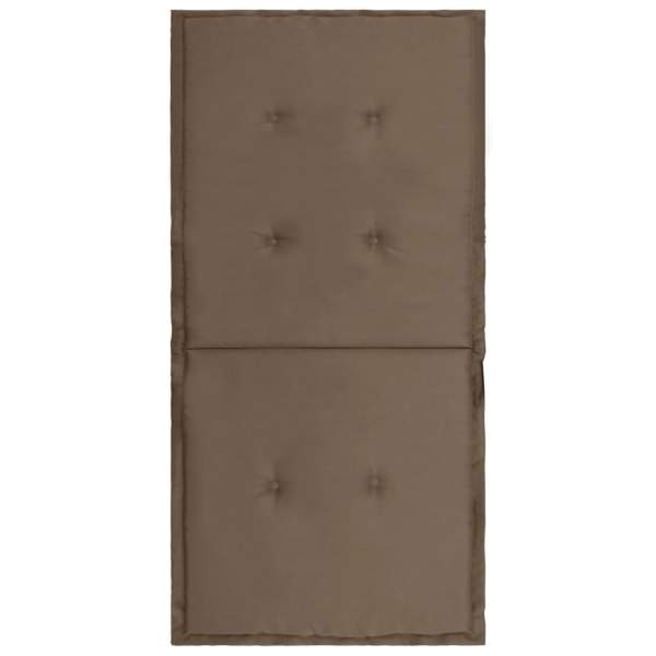  Gartenstuhlauflagen für Niedriglehner 4 Stk. Taupe 100x50x3 cm