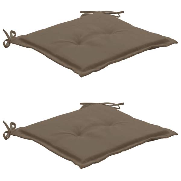  Gartenstuhl-Kissen 2 Stk. Taupe 50x50x3 cm Oxford-Gewebe