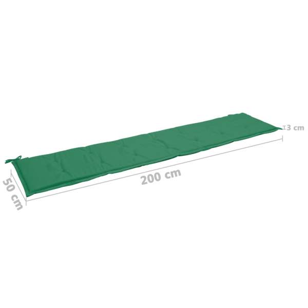  Gartenbank-Auflage Grün 200x50x3 cm Oxford-Gewebe