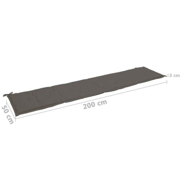  Gartenbank-Auflage Anthrazit 200x50x3 cm Oxford-Gewebe