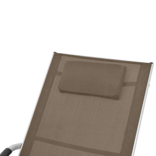  Sonnenliege mit Kissen Aluminium und Textilene Taupe