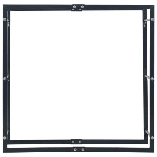 Brennholzregal Schwarz 100×25×100 cm Stahl
