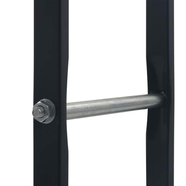 Brennholzregal Schwarz 100×25×100 cm Stahl