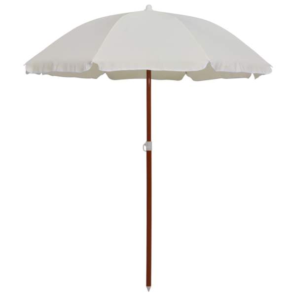 Sonnenschirm mit Stahl-Mast 180 cm Sandweiß