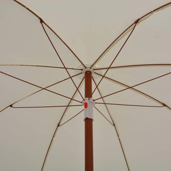  Sonnenschirm mit Stahl-Mast 180 cm Sandweiß