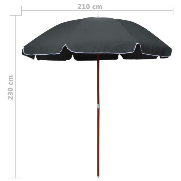 Sonnenschirm mit Stahlmast 240 cm Anthrazit