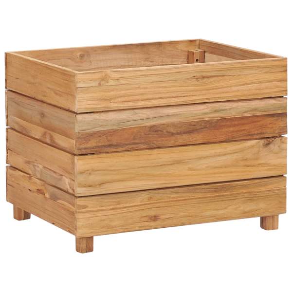  Hochbeet 50x40x38 cm Teak Altholz und Stahl