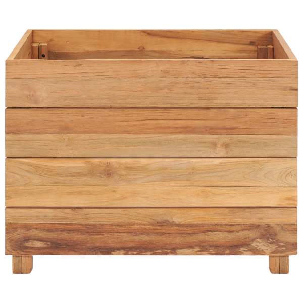  Hochbeet 50x40x38 cm Teak Altholz und Stahl