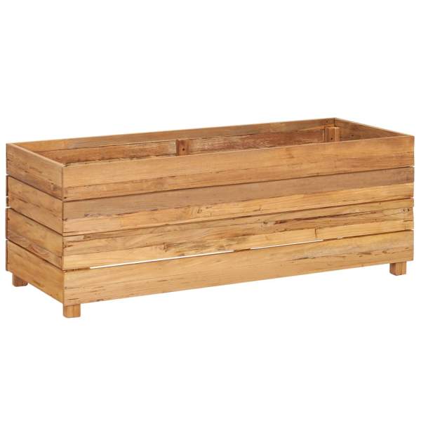  Hochbeet 100x40x38 cm Teak Altholz und Stahl