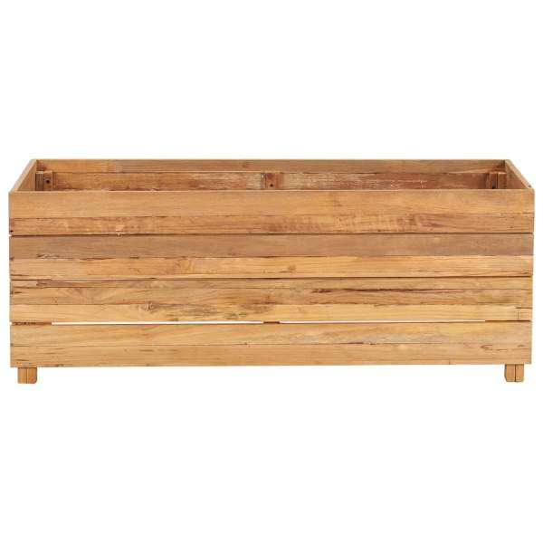  Hochbeet 100x40x38 cm Teak Altholz und Stahl