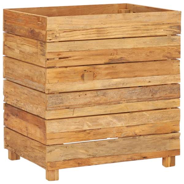  Hochbeet 50x40x55 cm Massivholz Teak und Stahl