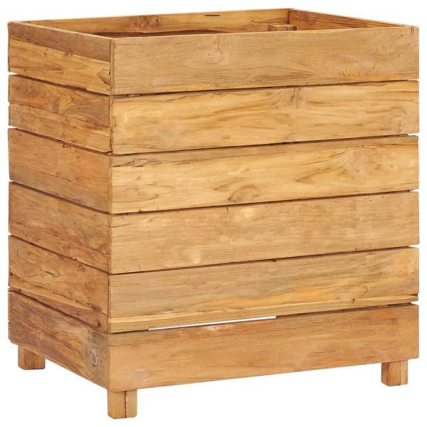  Hochbeet 50x40x55 cm Teak Altholz und Stahl