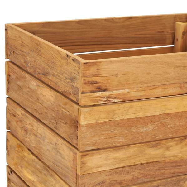  Hochbeet 50x40x55 cm Teak Altholz und Stahl