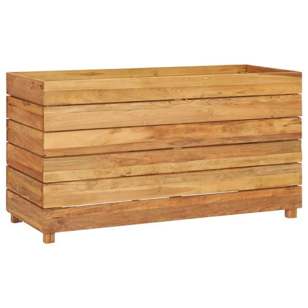  Hochbeet 100x40x55 cm Teak Altholz und Stahl