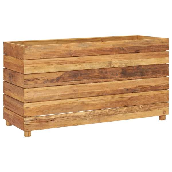  Hochbeet 100x40x55 cm Teak Altholz und Stahl