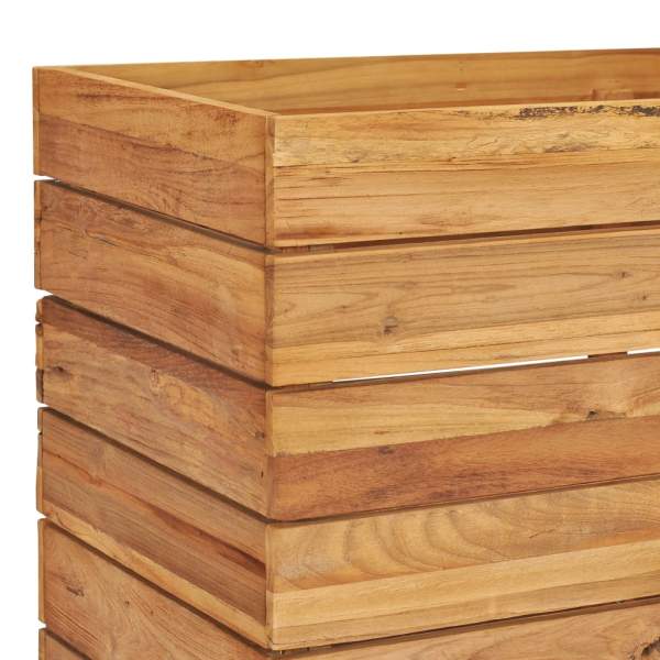  Hochbeet 100x40x55 cm Teak Altholz und Stahl