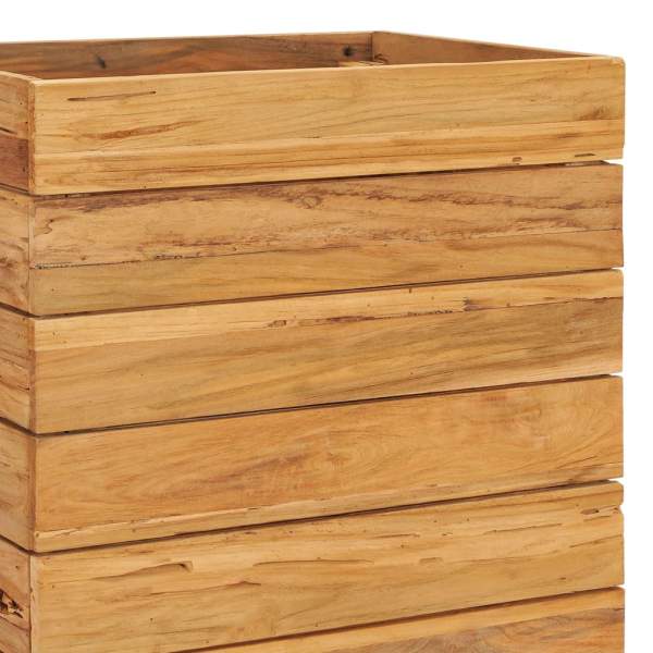  Hochbeet 50x40x72 cm Teak Altholz und Stahl