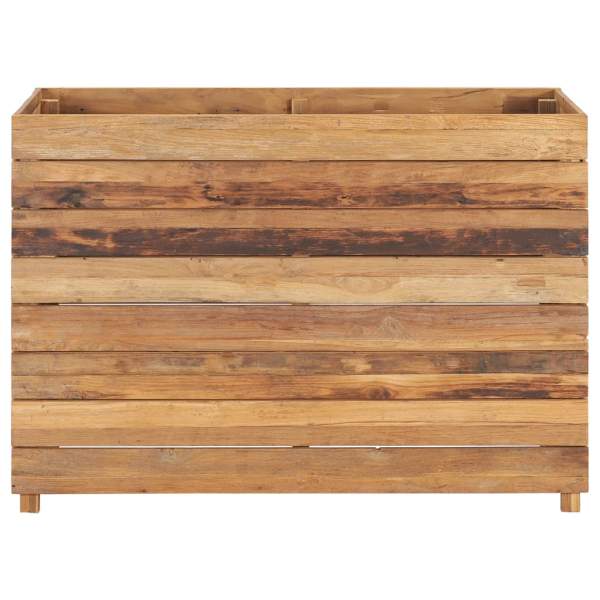  Hochbeet 100x40x72 cm Teak Altholz und Stahl