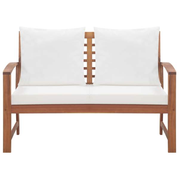  4-tlg. Garten-Lounge-Set mit Auflagen Massivholz Akazie