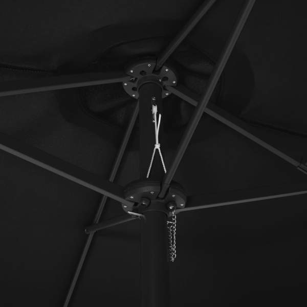 Sonnenschirm mit Aluminium-Mast 460x270 cm Schwarz
