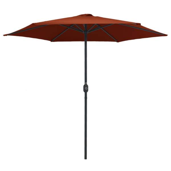 Sonnenschirm mit Aluminium-Mast 270 x 246 cm Terracotta-Rot