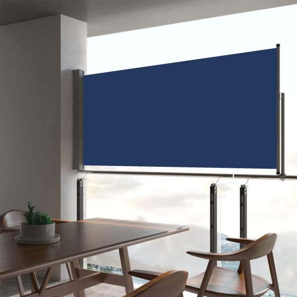  Ausziehbare Seitenmarkise 60×300 cm Blau