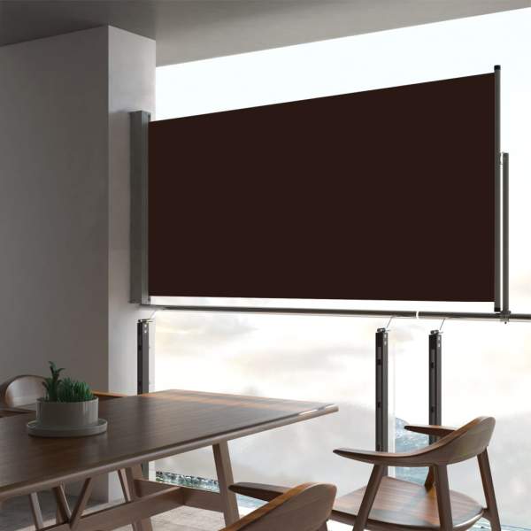  Ausziehbare Seitenmarkise 80×300 cm Braun