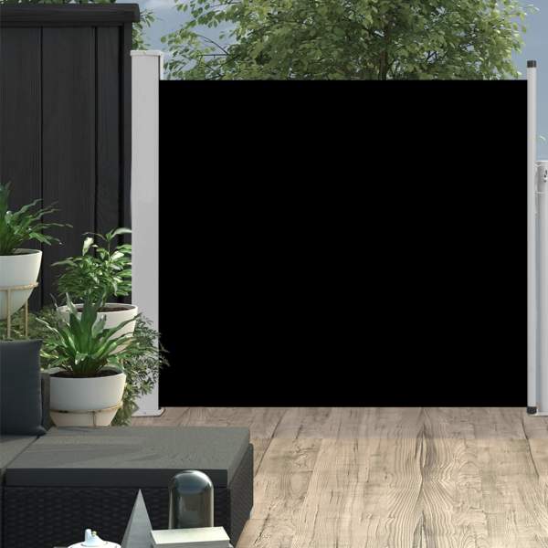  Ausziehbare Seitenmarkise 100×300 cm Schwarz