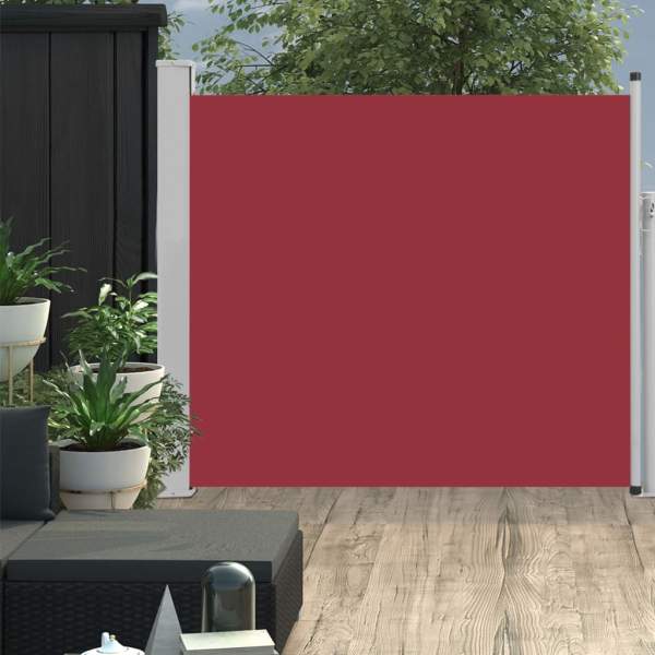  Ausziehbare Seitenmarkise 100x300 cm Rot