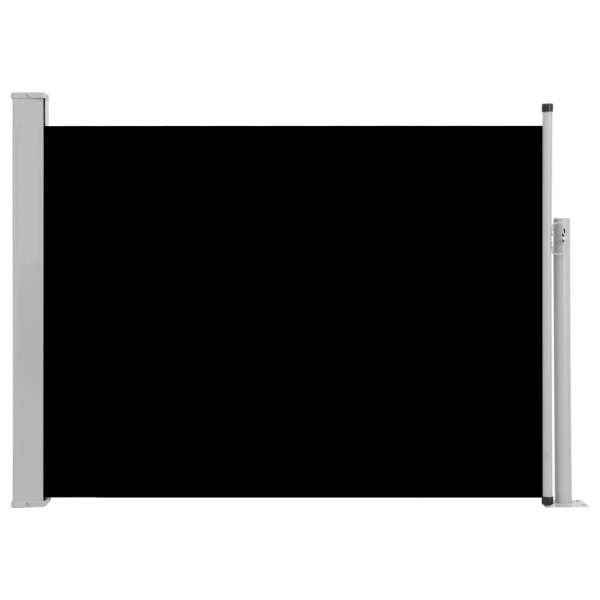  Ausziehbare Seitenmarkise 100×500 cm Schwarz