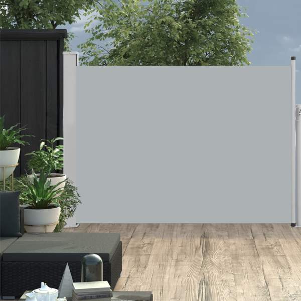  Ausziehbare Seitenmarkise 100×500 cm Grau