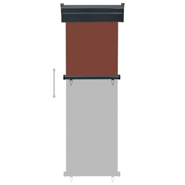  Balkon-Seitenmarkise 65x250 cm Braun