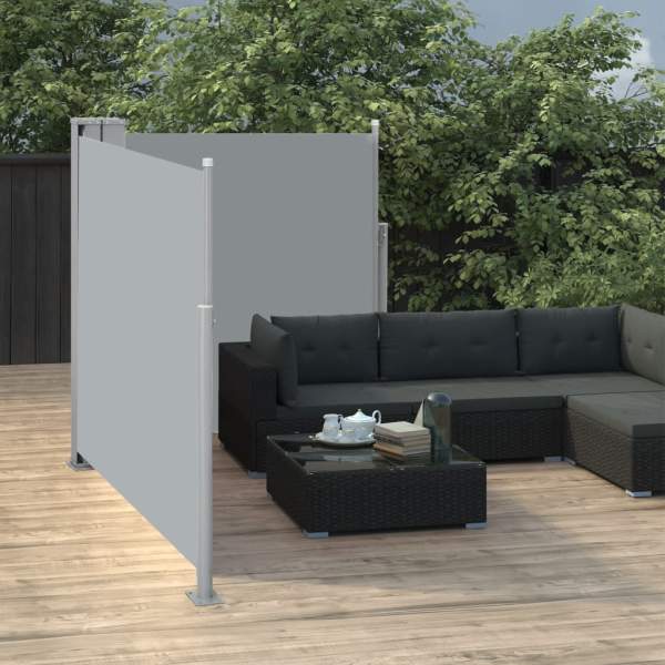  Ausziehbare Seitenmarkise Anthrazit 100 x 600 cm