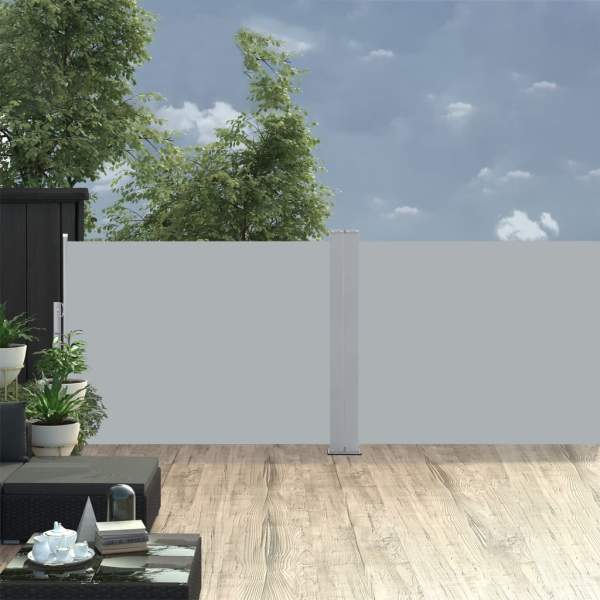  Ausziehbare Seitenmarkise Anthrazit 100 x 1000 cm