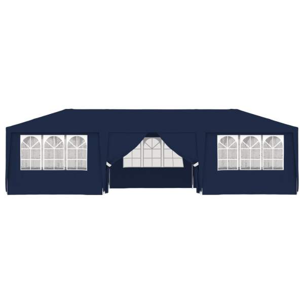  Profi-Partyzelt mit Seitenwänden 4×9 m Blau 90 g/m²