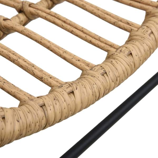  Gartenstuhl Poly Rattan Hellbraun