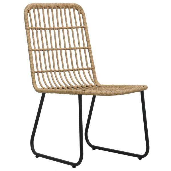  3-tlg. Bistro-Set Poly Rattan Eiche