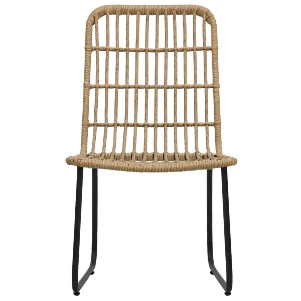  3-tlg. Bistro-Set Poly Rattan Eiche