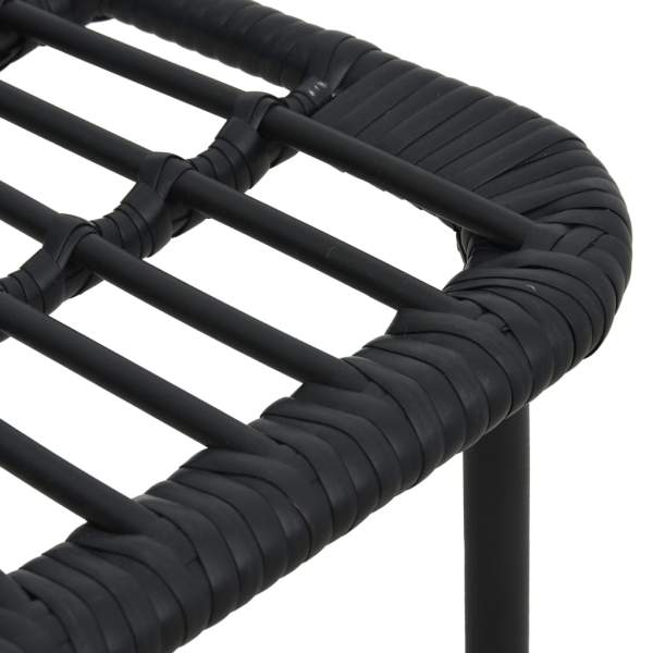  Gartenstühle 2 Stk. Poly Rattan Schwarz