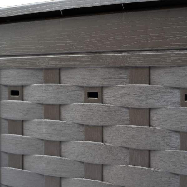  Gartenkomposter 2 Stk. Braun 60x60x83cm 600 L Kunststoff Rattan