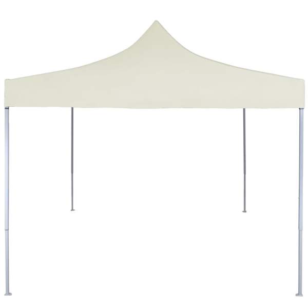  Profi-Partyzelt Faltbar 2×2 m Stahl Creme