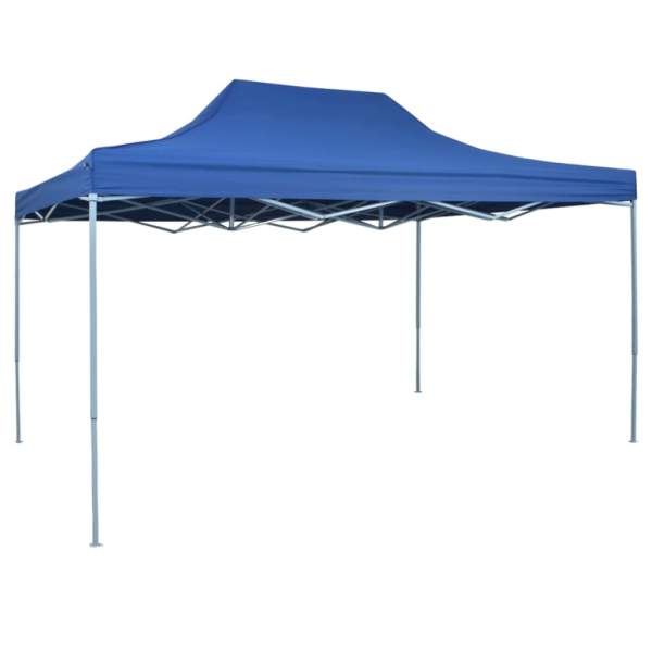  Profi-Partyzelt Faltbar 3×4 m Stahl Blau