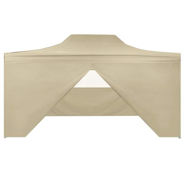  Profi-Partyzelt Faltbar 3×4 m Stahl Creme