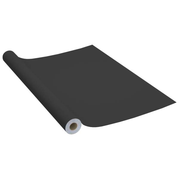  Selbstklebende Möbelfolie Schwarz 500 x 90 cm PVC