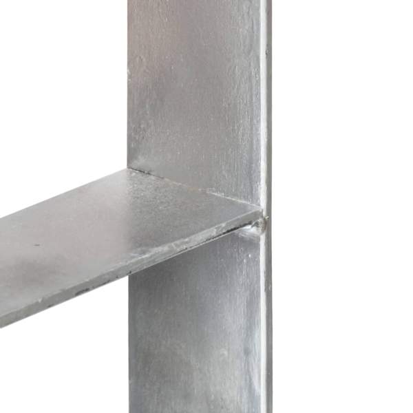  Pfostenträger 2 Stk. Silbern 7×6×60 cm Verzinkter Stahl